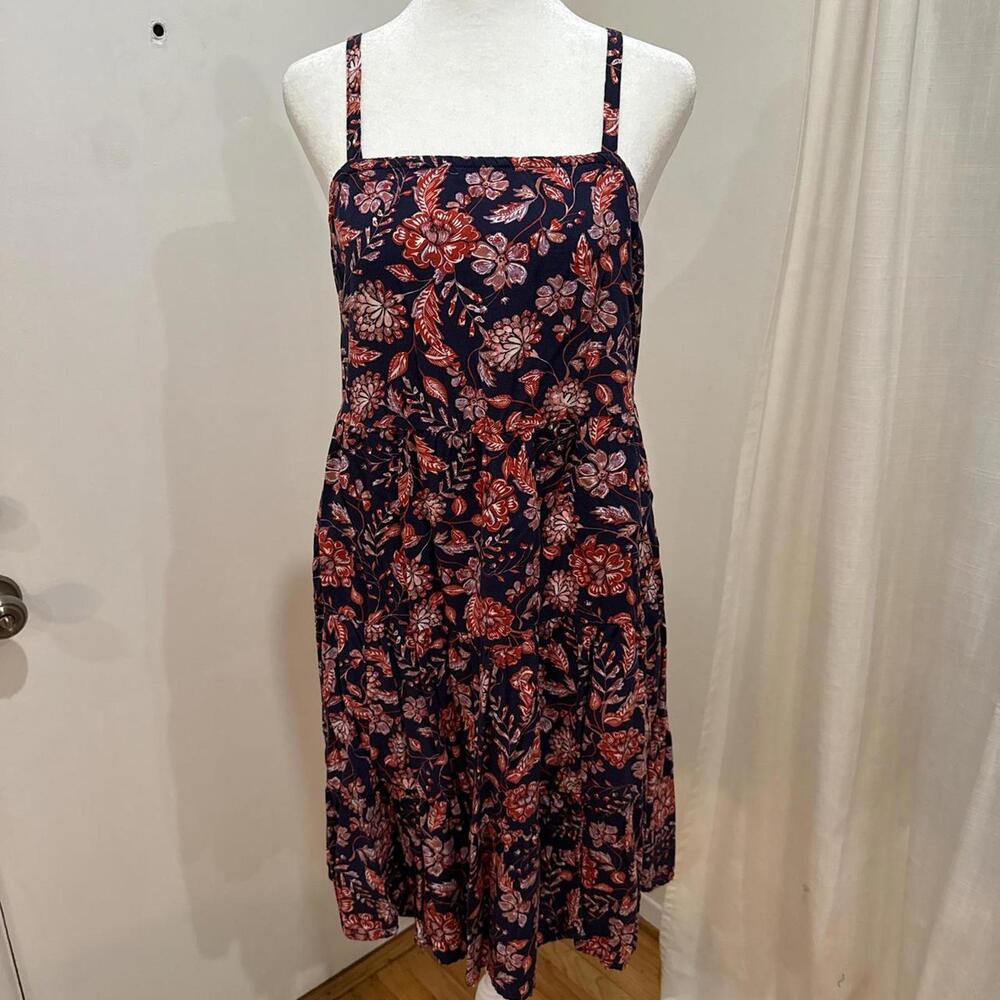 Old Navy navy and pink floral dress — Small